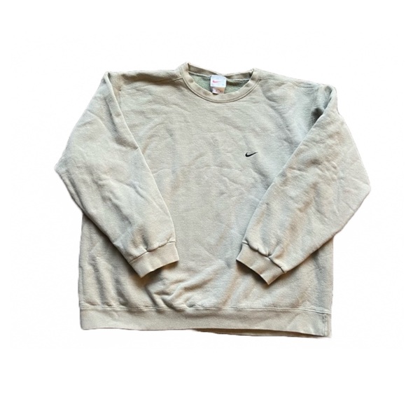 VINTAGE 90S RARE NIKE PISTACHIO CREWNECK SWEATSHIRT EMBROIDERED SWOOSH SIZE XL
